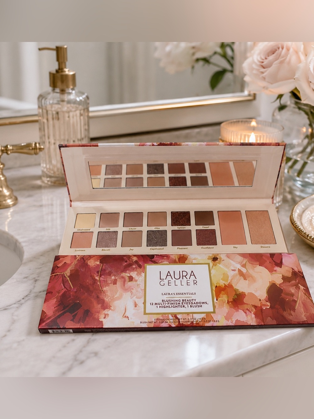 Laura Geller Blushing Beauty Palette - eyeshadow, blush, and highlighter